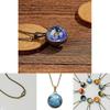 Sci Fi Universe Pendant Necklace With Vintage Zinc Alloy And Circular Chain For Night Sky Lovers
