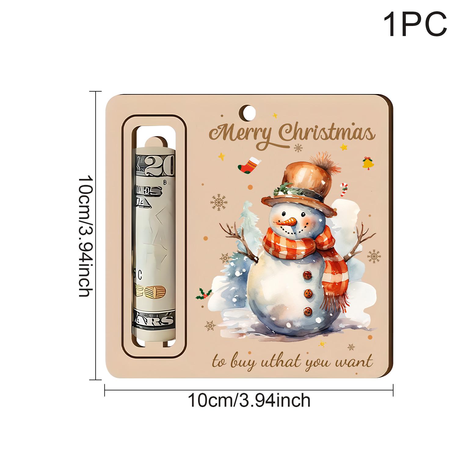 Schattige Kerst Geldhouder Ornament Kerstman Sneeuwman Ontwerp Feestelijke Party Cadeau Boom Decoratie