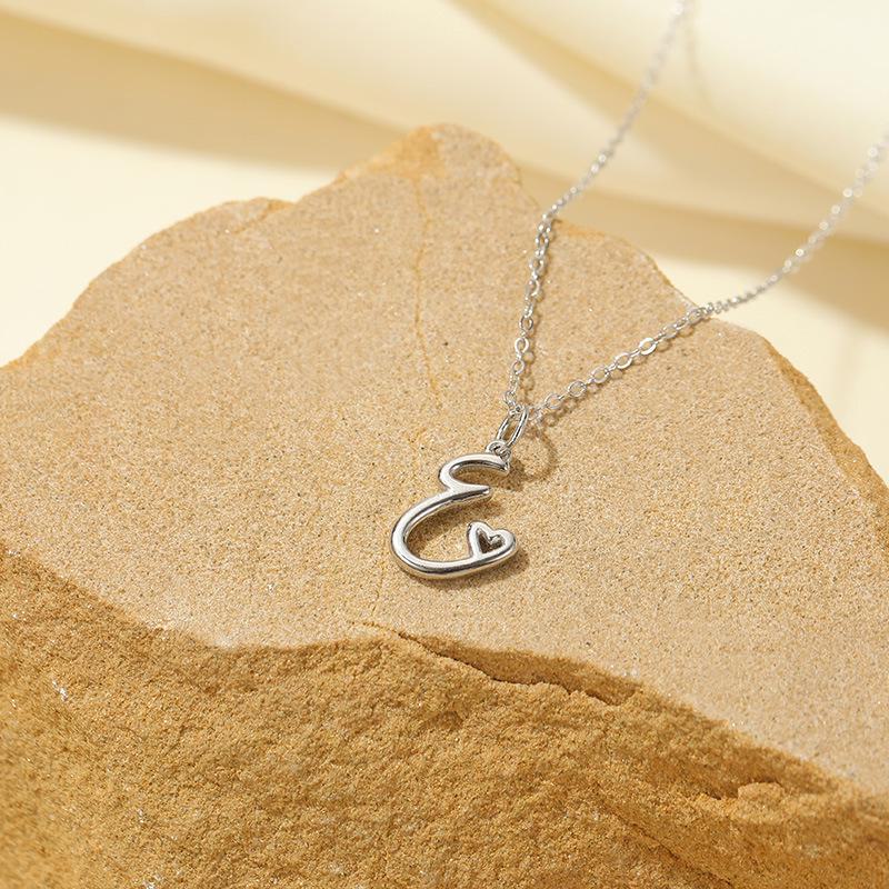 Banyan Tree S925 Silver English Letter Pendant Necklace - Simple, Elegant Style for Mother's Day
