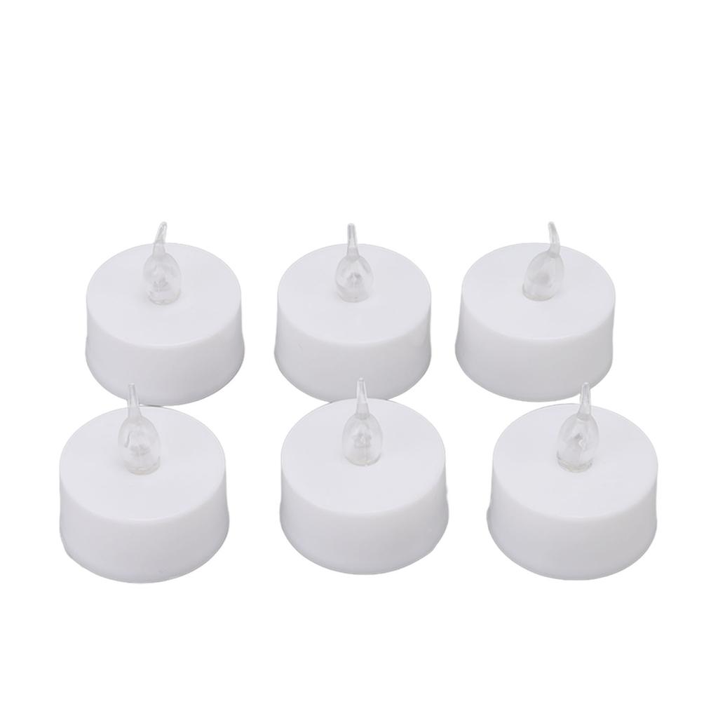 12Pcs Flameless LED Candle Light Tea Lights Candles with Color Transparent Wick Halloween Holiday