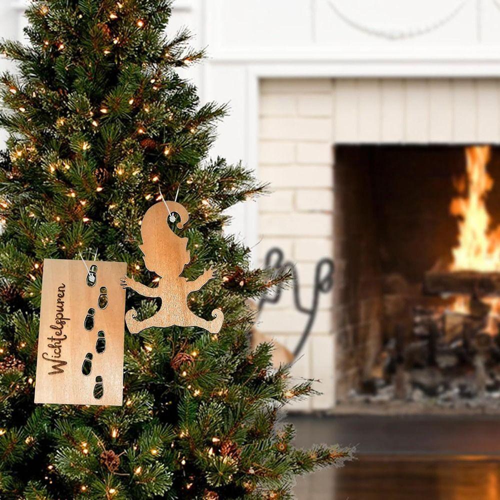 

Wooden Christmas Gnome Footprint Template Holiday Decoration Footprint Stencils