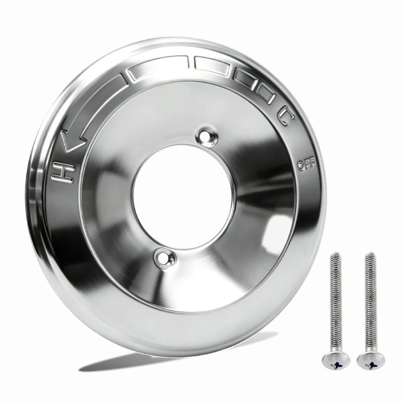 Metal Shower Trim Plate Replacement for Single Handle Control Area, 7 Inch Escutcheon Cover with 2 Mounting Screws for Bathroom Repair