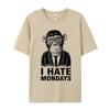 Graphic Unisexs Tshirts Oneck Short Sleeve 100 Cotton I Hate Mondays Tshirt Tops Tees Birthday Teeshirts