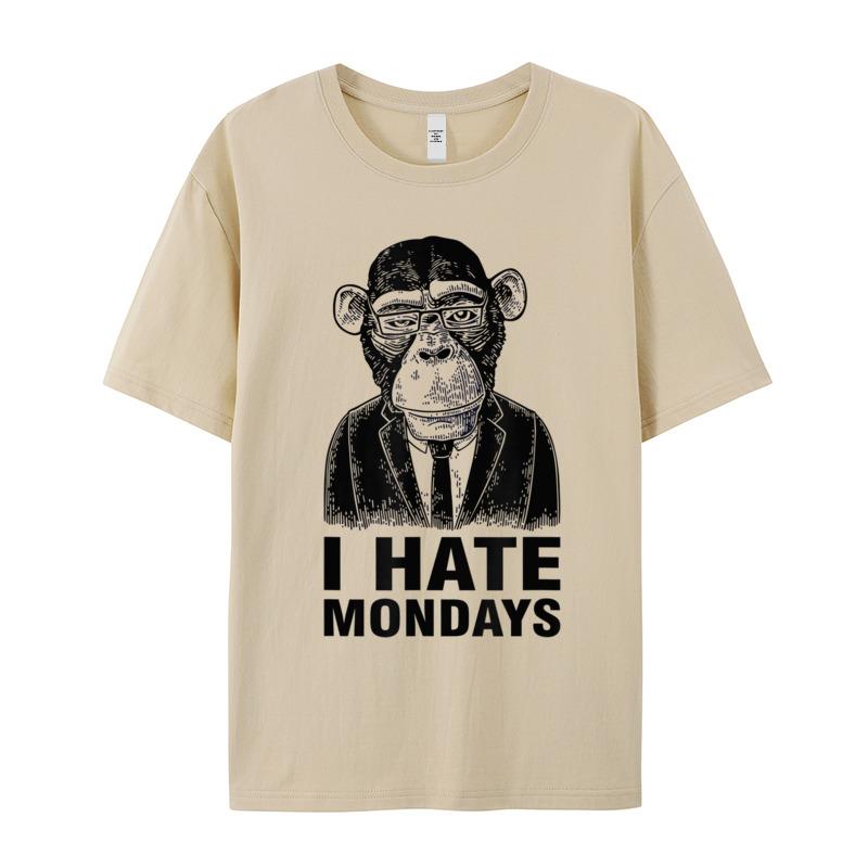 Graphic Unisexs Tshirts Oneck Short Sleeve 100 Cotton I Hate Mondays Tshirt Tops Tees Birthday Teeshirts