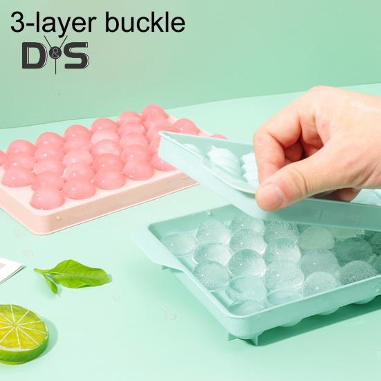 Iskubbricka Rund Smaklös PP 33 Grids Cocktails Återanvändbar istrågform