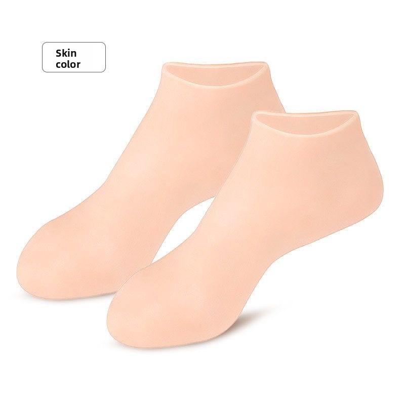 Silicone Heel Protector Socks Moisturizing Anti-Friction Foot Care for Cracked Heels