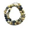 Collar Gargantilla Hecho a Mano con Cuentas Redondas de Piedra Natural Ojo de Tigre Multicolor Estrella de 8 mm 17-20" Para Ella 8BN-17
