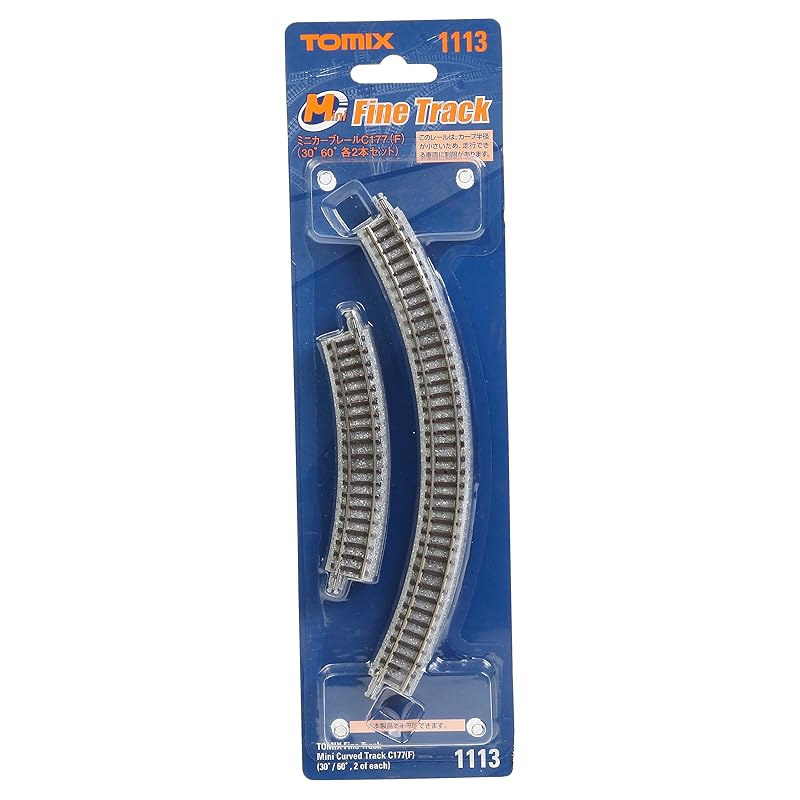 

TOMIX N gauge mini curve rail C177 F 30°60° each 2 1113 model train supplies