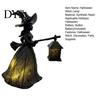 Spooky Witch Light Halloween Lamp Decoration, Gothic Holding Lantern Light, Party Ornaments Battery Powered Decorative for Home Office Porch