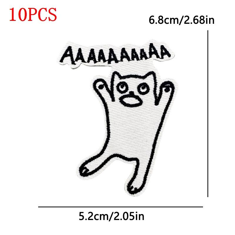 10PCS/Lot Wholesale Black Red Patches Heart Start Iron On Patches For Clithing Love Lip Embroidery Patches On Jeans Accessories