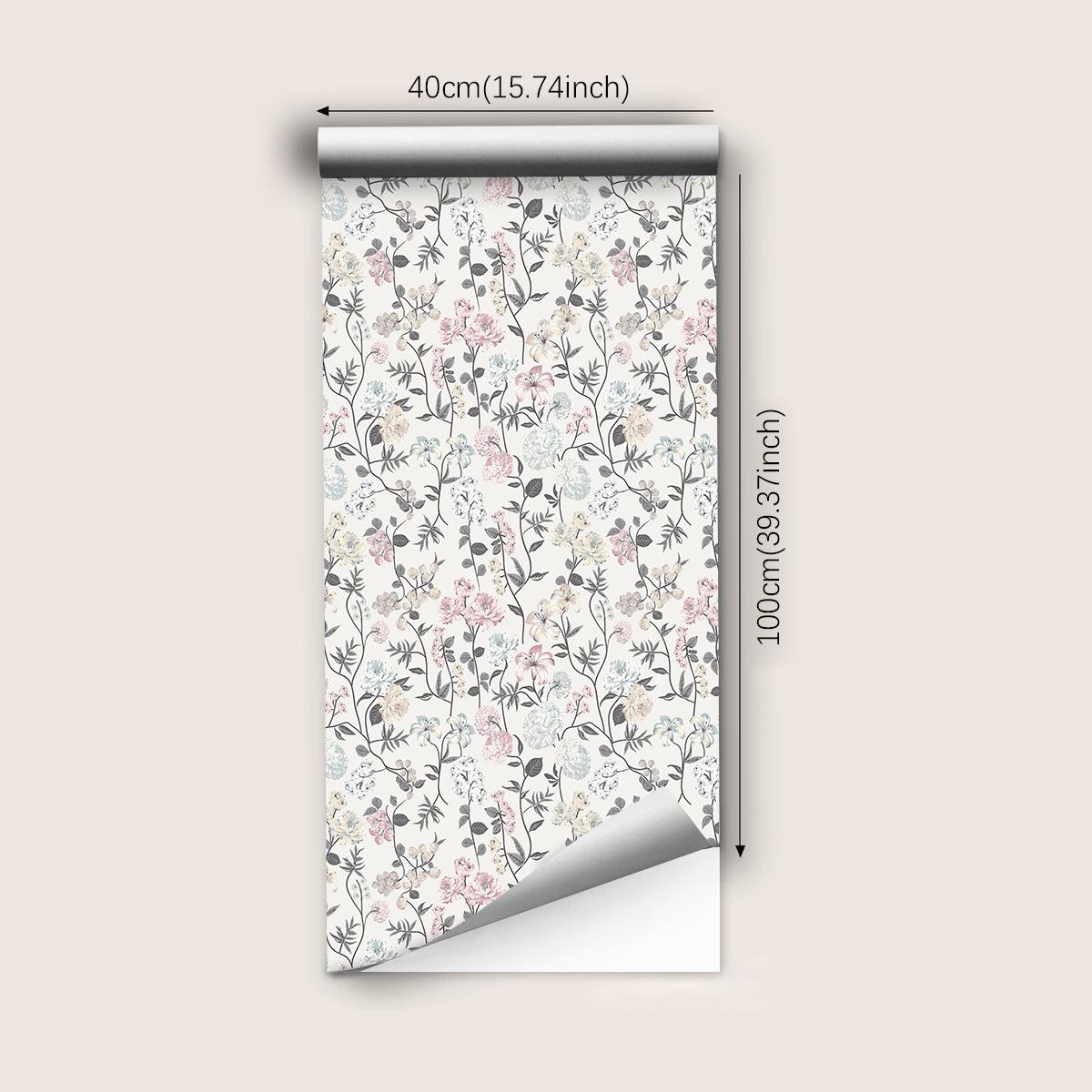 

Самоклеящиеся обои 3D цветок растение нетканый материал толстые обои спальня гостиная телевизор фон наклейки на стену 40cmX100cm