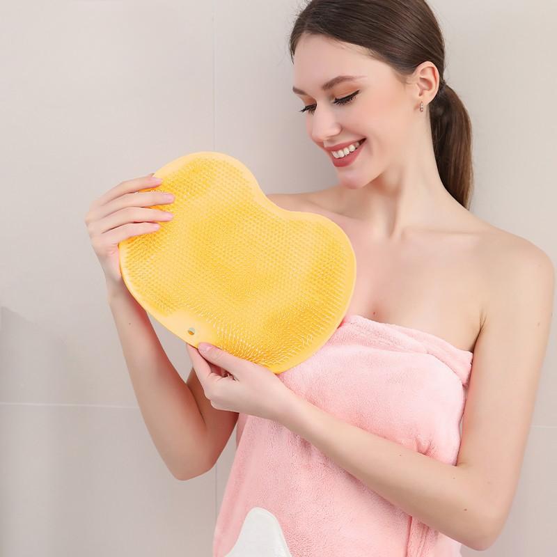 Tappetino da Doccia Massaggiante Antiscivolo Tappetino per Lavare i Piedi Esfoliante per Piedi Spazzola per Strofinare la Schiena in Bagno con Ventosa Tappetino Spazzola Massaggiante per Bagno
