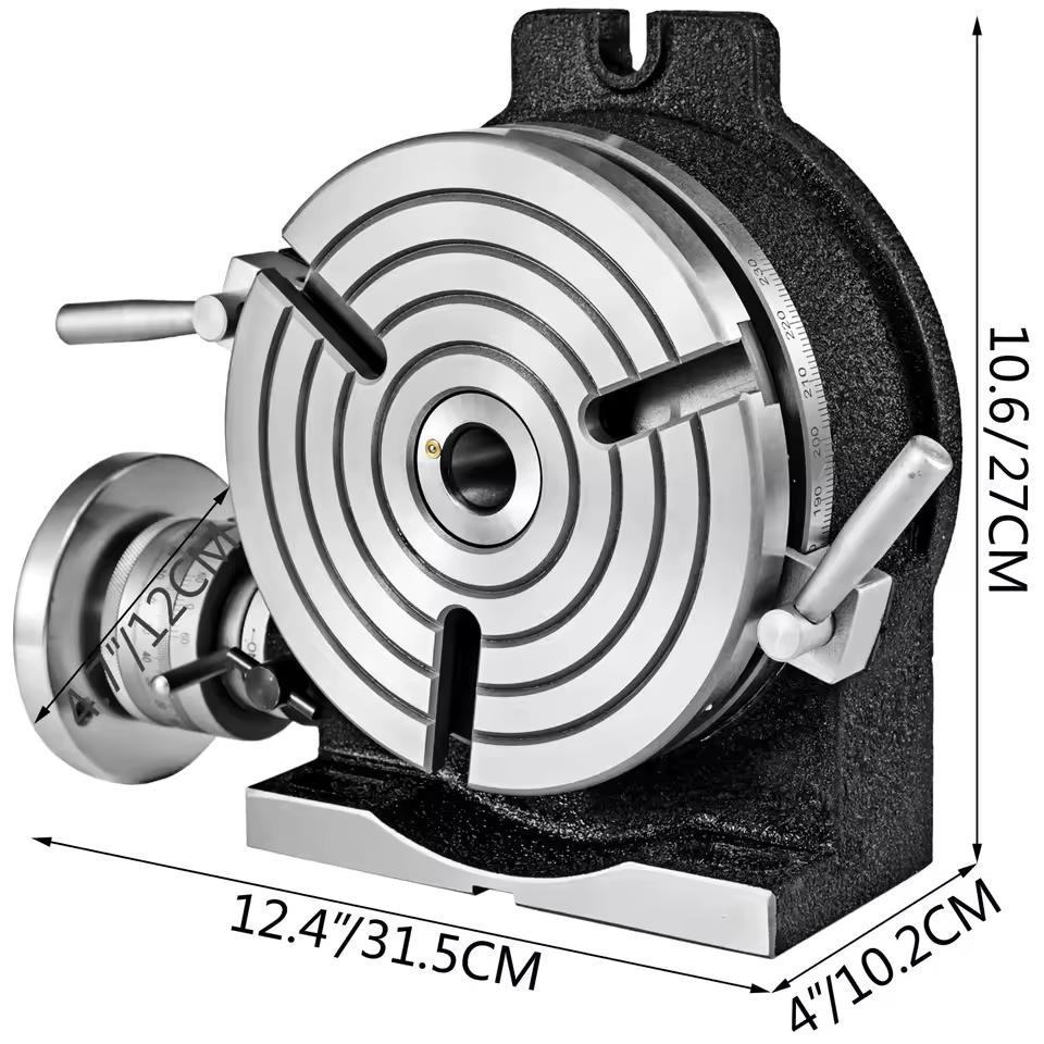 SIHAO Rotary Table 8 Inch/200 MM Horizontal Vertical MT-3 Rotary Table 3-Slot / 4-Slot