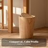 Trash Bin with Swing-Top Lid Space-Saving Wastebasket Slim for Office, Bedroom