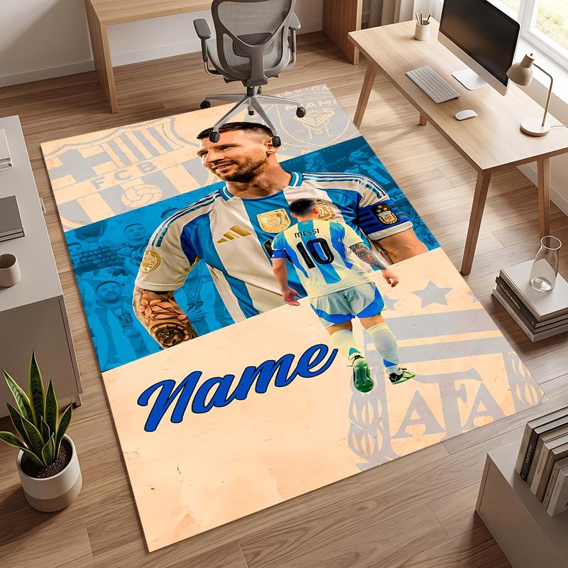 Lionel Messi (5) Covor de birou personalizat cu nume Decor elegant pentru sufragerie, dormitor, bucătărie