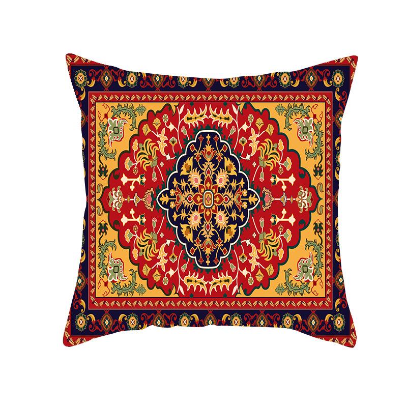 Retro Pattern Türkiye Persian Carpet Pattern Linen Pillowcase Home Decorative Pillow Cushion Pillowcase