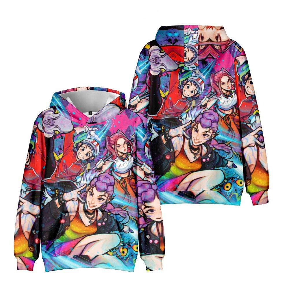 20 Kolorów KPop Łowcy Demonów Anime Bluzy Męskie i Damskie Hip-hop Sportowy Pulower Bluza