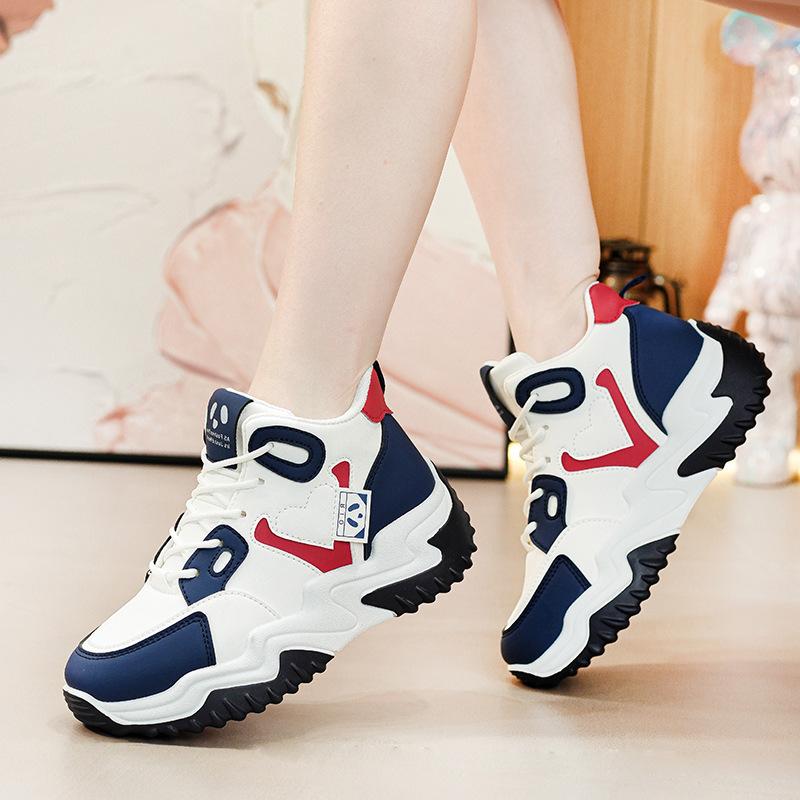 Autumn new dad shoes ins tide lace-up platform student sports and leisure shoes increase height Z
