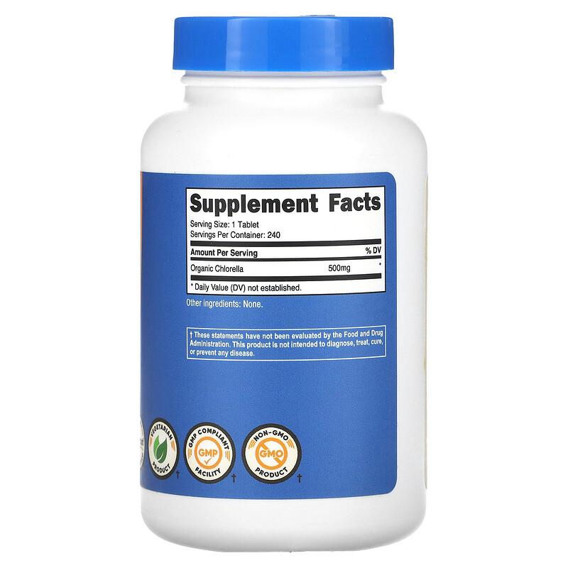 Organic Chlorella, 500 Mg, 240 Tablets