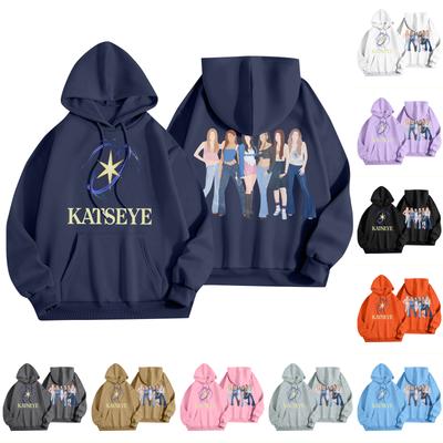 Unisex Fashion Lightweight Long Sleeve Pullover With Pockets Printed Hoodie