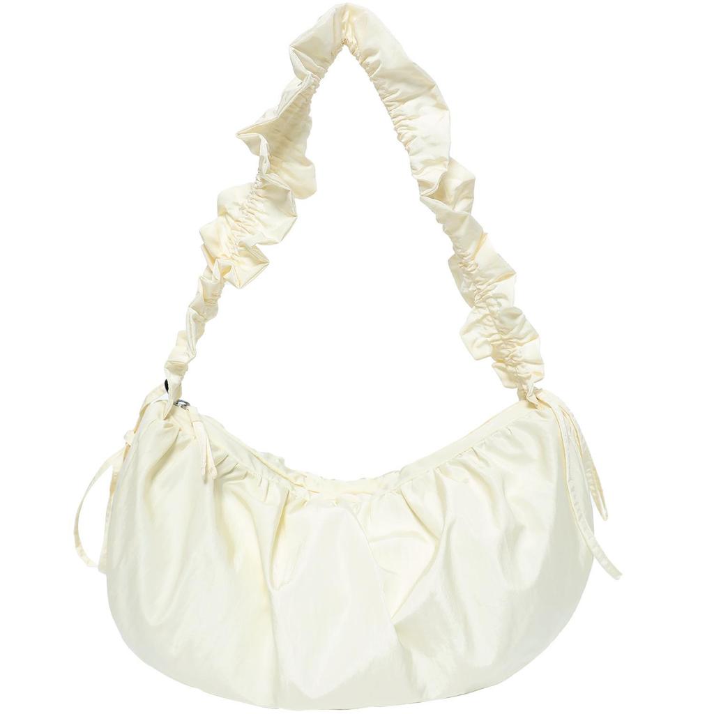 Gefaltete Wolken Koreanische Nischen Crossbody-Tragetasche, Große Kapazität Damen Knödeltasche