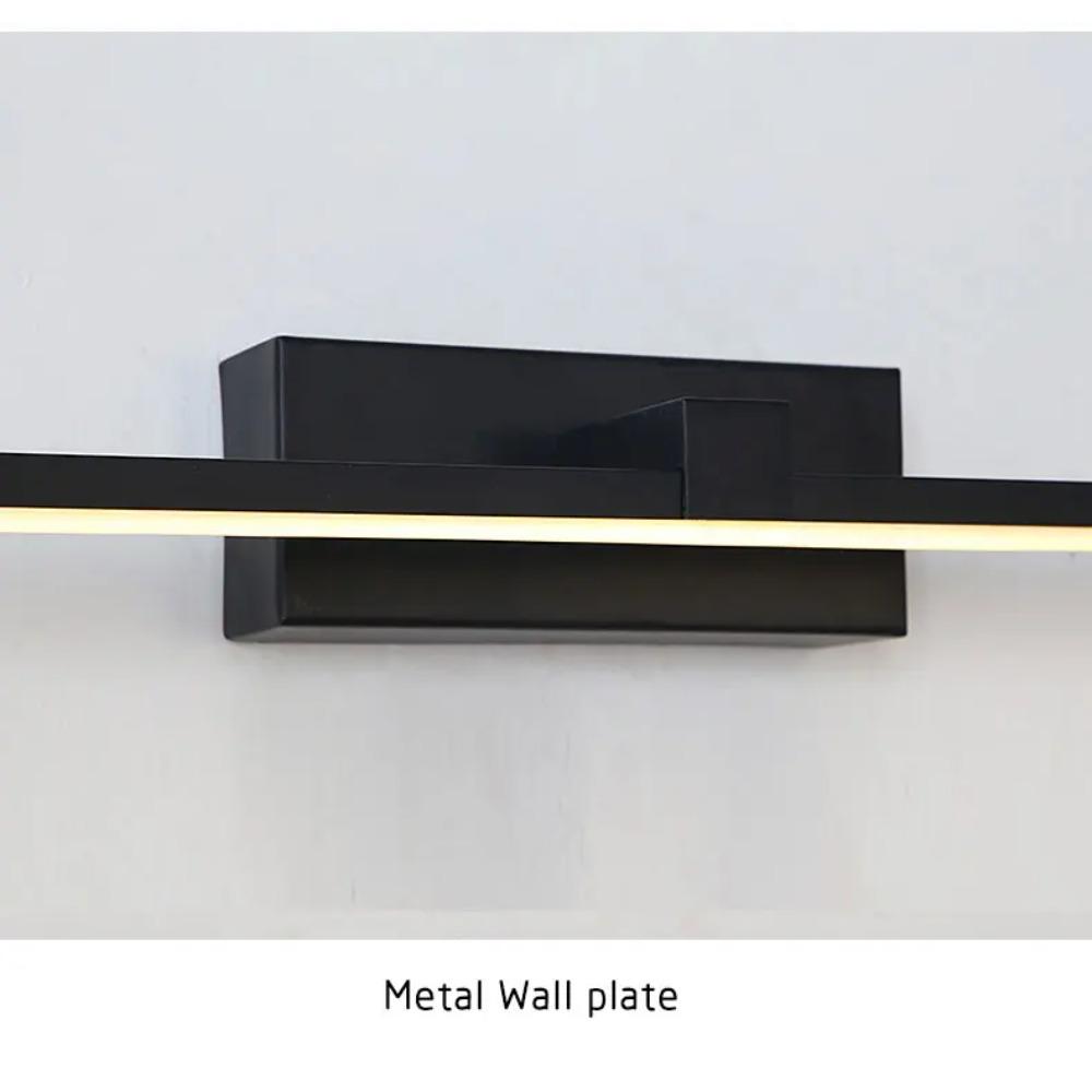 Black Wall Lamp Vanity Mirror Front Lights 40CM Sink Lights LED Light Bar Warm White Wall Lamp Bathroom Wall Lights