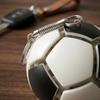 Pressable Soccer Football Keychain Fidget Toy Fashion Sports Key Ring Souvenir Pendant Fans Gift