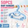 Small Size Children Clothes Hangers 10/50Pcs Non-slip Space Saving Hangers Fit 0-10 Years Old Kids Closet Storage