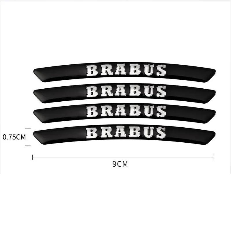 4pcs AMG Emblem Car Wheel Sticker Rims Cover Decal Accessories For  Mercedes Benz Brabus Smart Maybach W204 GLC CLA W205 W203