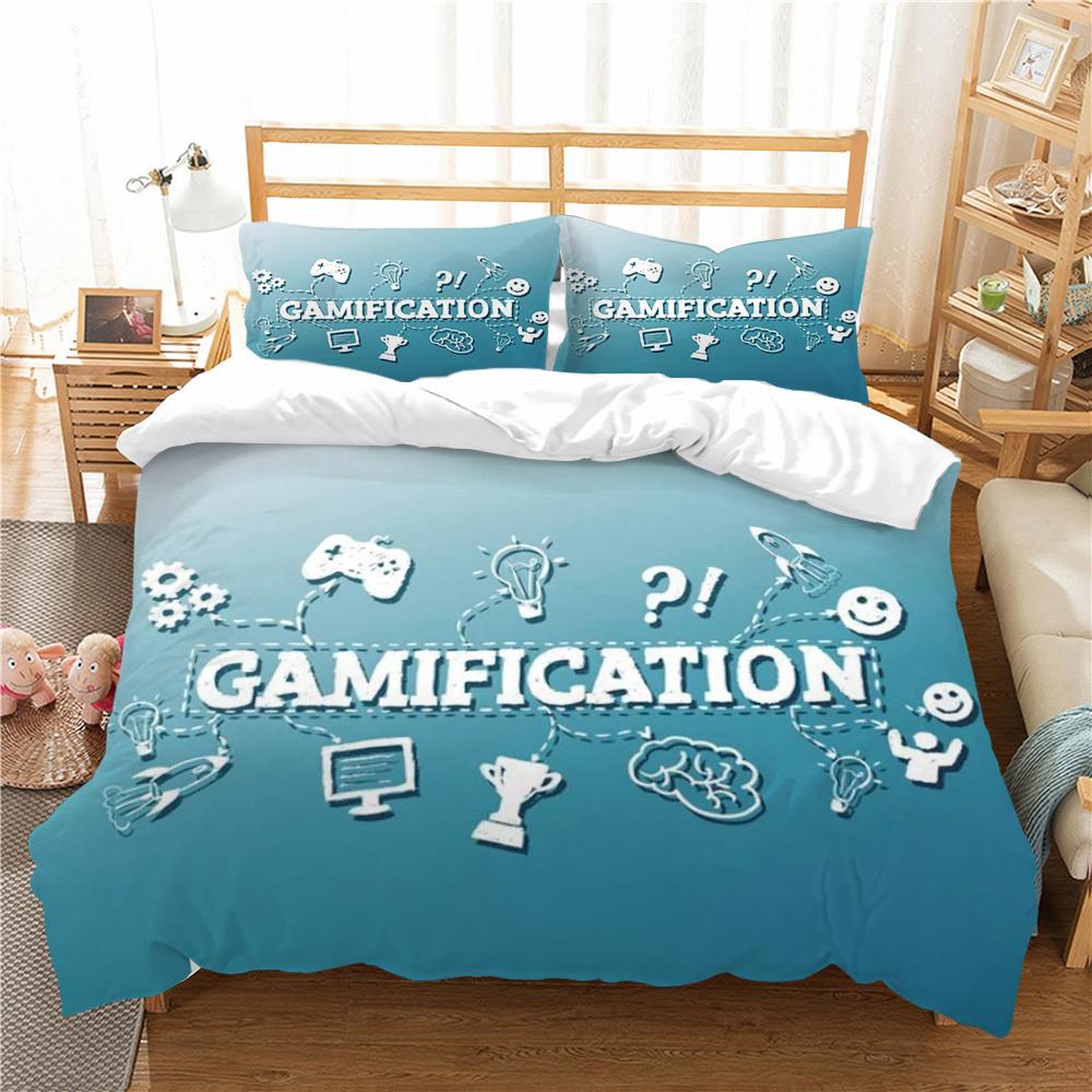 

Геймпад 3D пододеяльник, одеяло, комплект постельного белья, домашний декор, интересная микрофибра EU Single 135x200cm