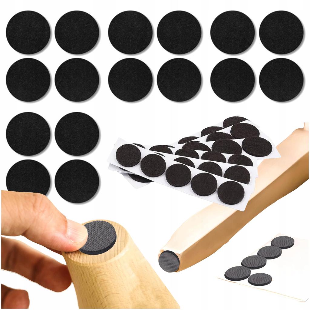 Felt pad for furniture chairs 12 PCS Self-adhesive felt black 3CM
