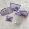 Mesh Cosmetic Bag Wave Point Storage Bag Portable Makeup Bag  Outdoor
