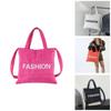 Stylish Korean Minimalist Cotton Tote Bag For Women In Black White And More Colors