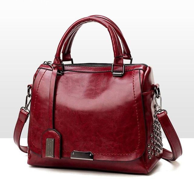 Borse con rivetti vintage Borsa da donna in pelle PU Borsa a tracolla con paillettes Borse da donna in pelle di design Borsa da donna di lusso