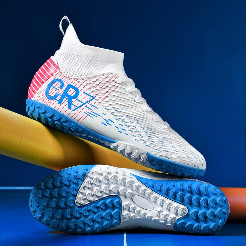 

Student football shoes men s and women s high-top spikes AG broken nails TF youth training competition sports shoes 45