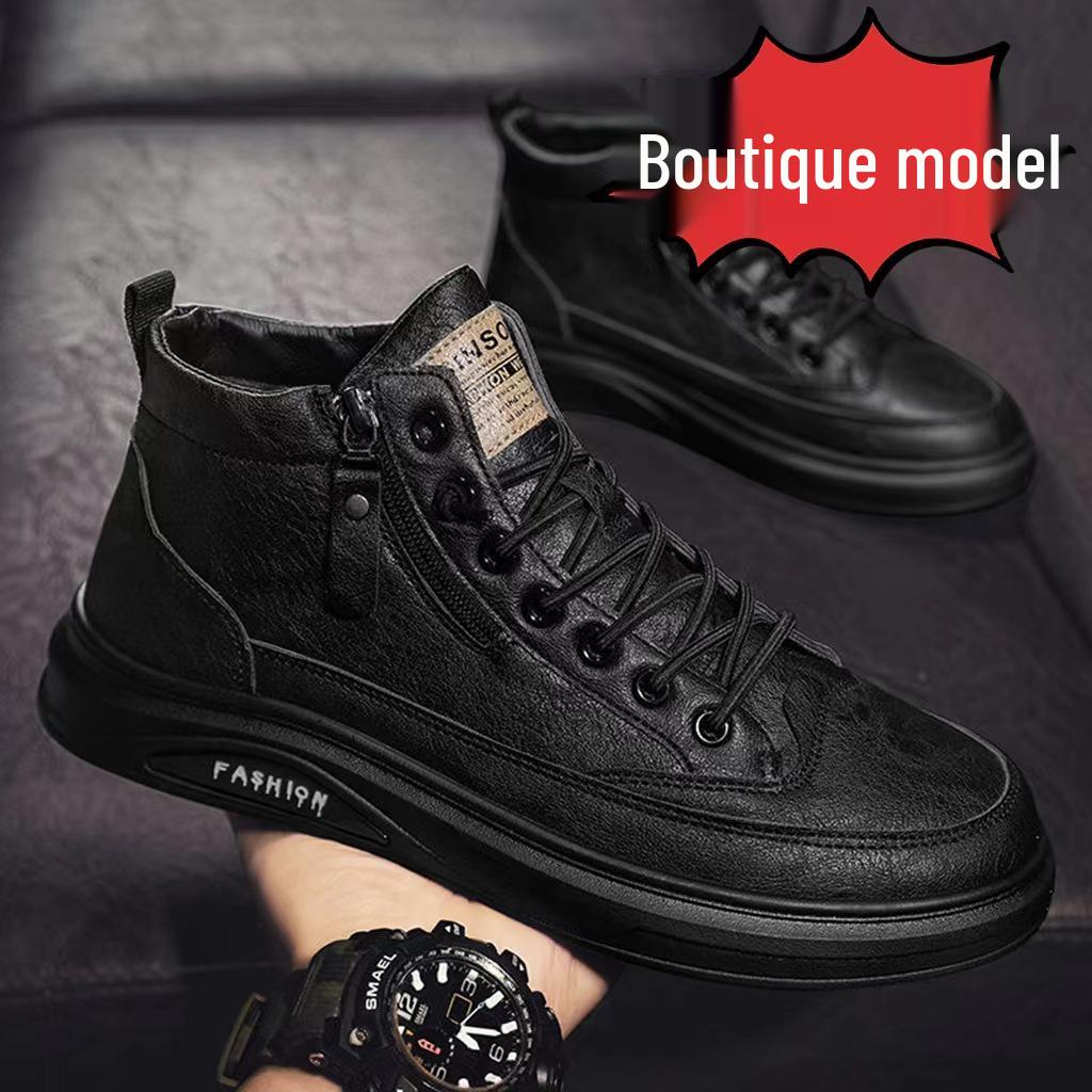 2025 Spring Men's Versatile Casual White Board Shoes - Trendy British Style