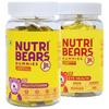 NutriBears Kids Multivitamin and Eye Health Combo, Vitamins A, C, B, and D with Zinc, Soft Chewable Gummies with Lutein, DHA, and Zeaxanthin for