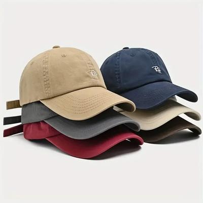 Letter Embroidery Baseball Cap For Men Women Fashion Adjustable Unisex Outdoor Sports Sun Hat Casual Solid Color Trucker Hat