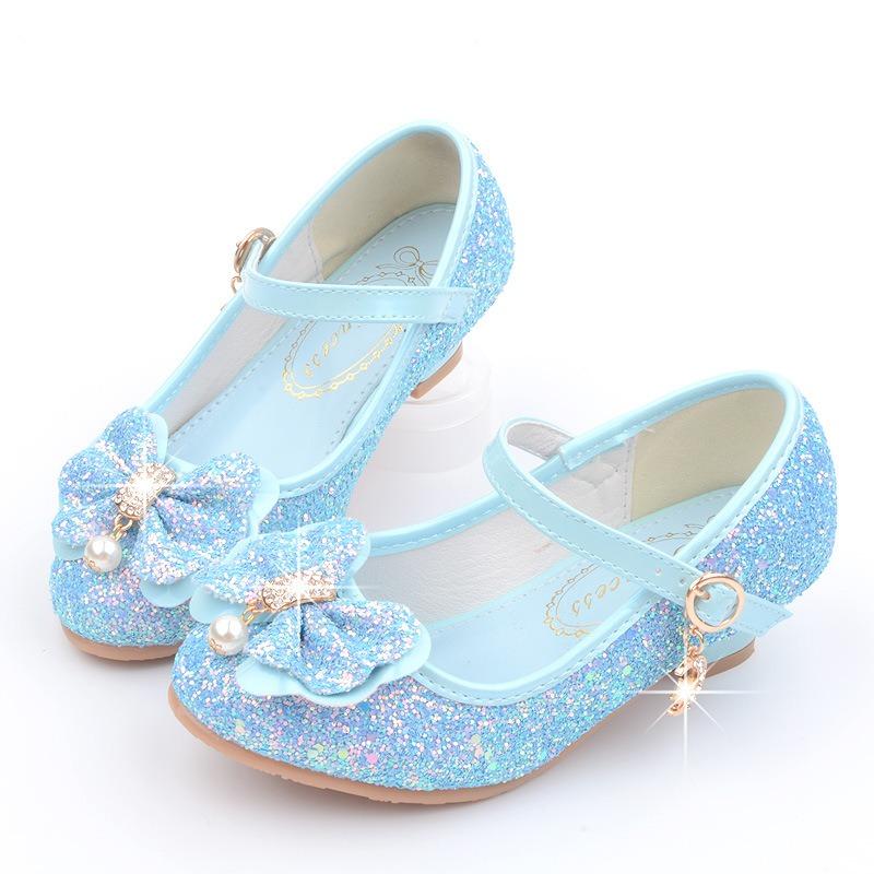 Girls' Fashionable High Heels Korean Style Princess Shoes Student Performance Leather Shoes