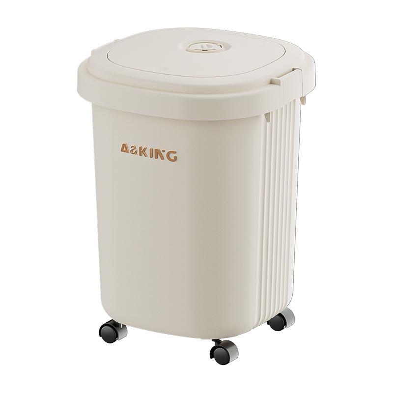 Wheeled Large Capacity Trash Bin for Kitchen, Bathroom, Office