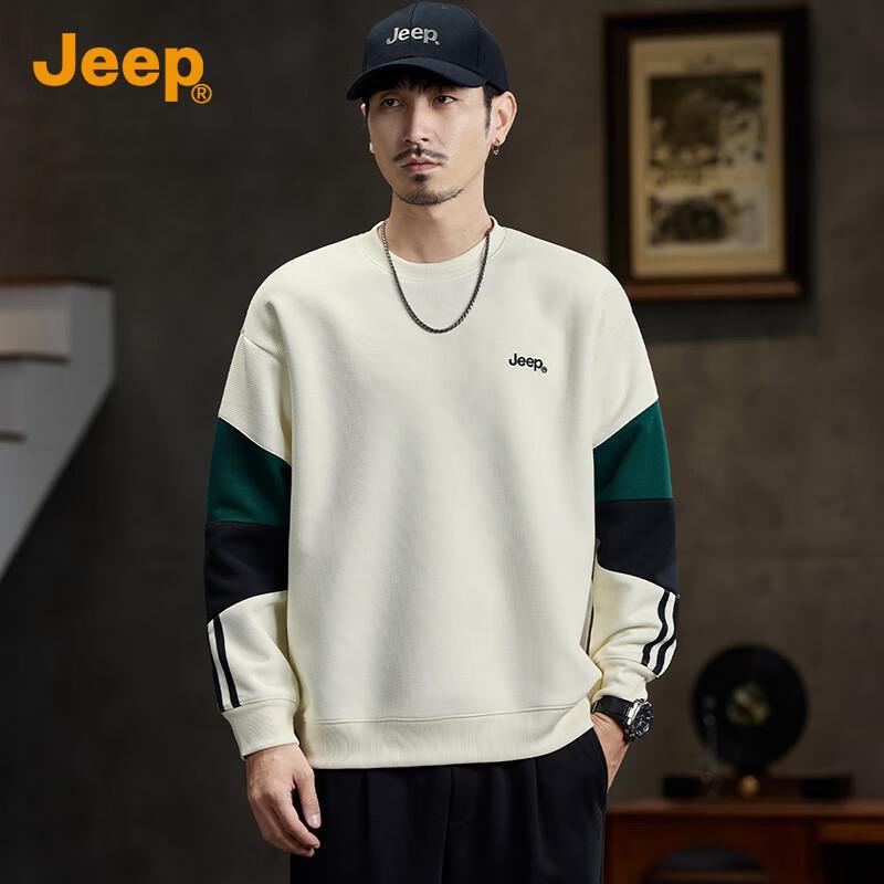 Jeep Men's Round Neck Pullover Sweatshirt