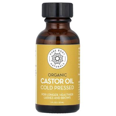 PUREBODYNATURALS Bio-Rizinusöl-Set, kaltgepresst, 30 ml, 1 fl oz), 1 Einheit