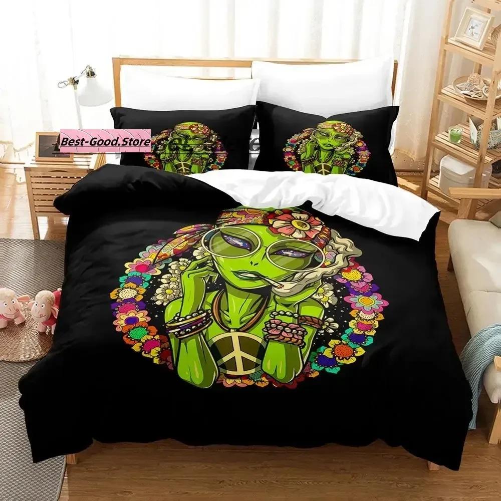 

Alien Gangster Bedding Set Single Twin Full Queen King Size Bed Set Teenager Bedroom Duvetcover Sets Anime Bed Sheet Set 70x133cm 2pcs