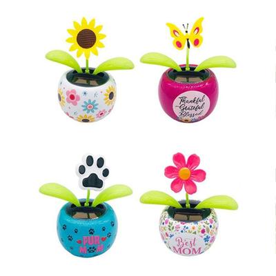 Swinging Toy Electric Toys Dancing Flower Flower Swinging Car Dashboard Ornaments Solar Powered