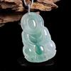 Myanmar Jade Guanyin Pendant for Men & Women - Elegant Fluorescent Ice-Glutinous Design - Perfect Holiday Gift for Loved Ones