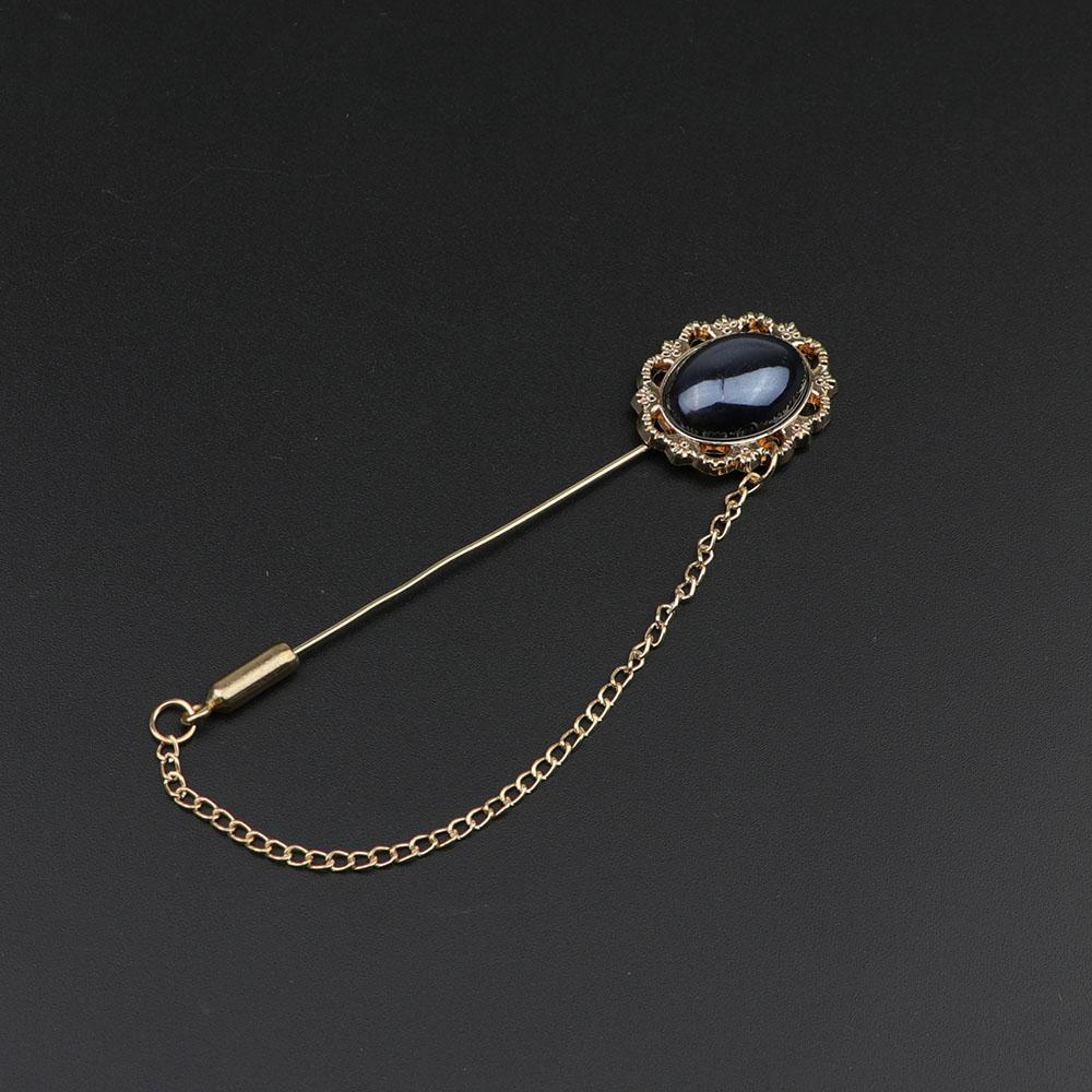 Men's Advanced Retro Breastpin Pin Golden Jewelry Rose Flower Banquet Brooch Stick Corsage Collar Pins Shirt Accessory Gift