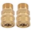 2 Stück Reines Kupfer M22 Hochdruckreiniger Anschlussadapter 3/8 Zoll NPT Innengewinde auf M22 Außengewinde Adapter