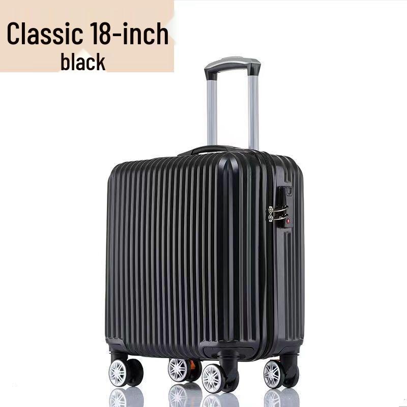 Women's 18" Mini Student Carry-on Suitcase, Aluminum Frame, 20" Compression-Resistant Trolley Case