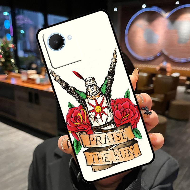 Praise the Sun Dark Souls Case For Realme 13 Pro Plus 12 11 14 15 GT6 GT7 Pro C15 C35 C53 C55 C61 C63 C65 C67 C71 C75