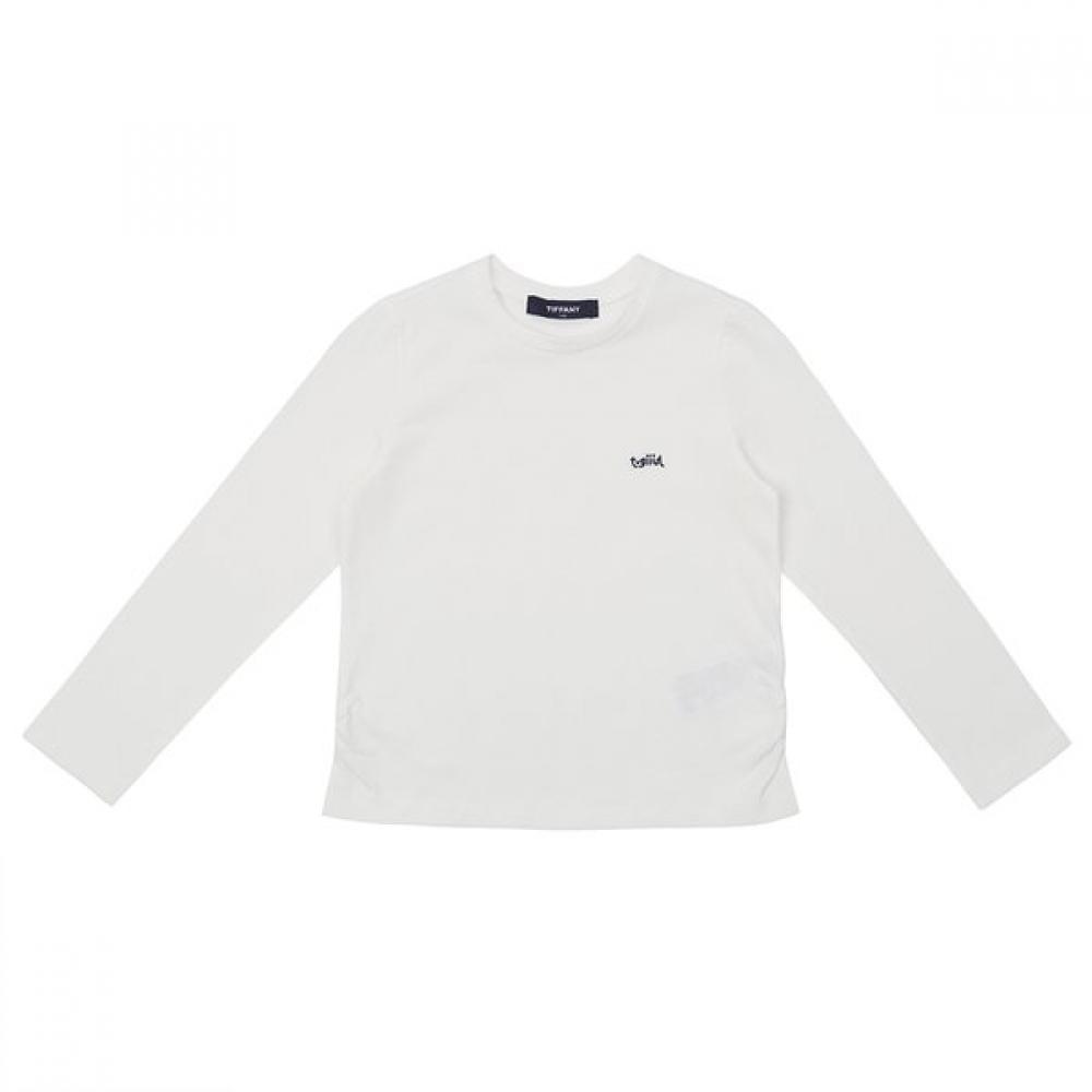 Tiffany Ivory DecoraTion Collar Shirring T shirT T54kaT050 Ivory/120